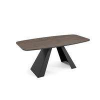 ESSTISCH Myron Eiche Lefkas Dunkel / Schwarz 160/200 / 80 / 76cm - Eichefarben/Schwarz, Holz/Holzwerkstoff (160/80/76cm) - Feldmann-Wohnen