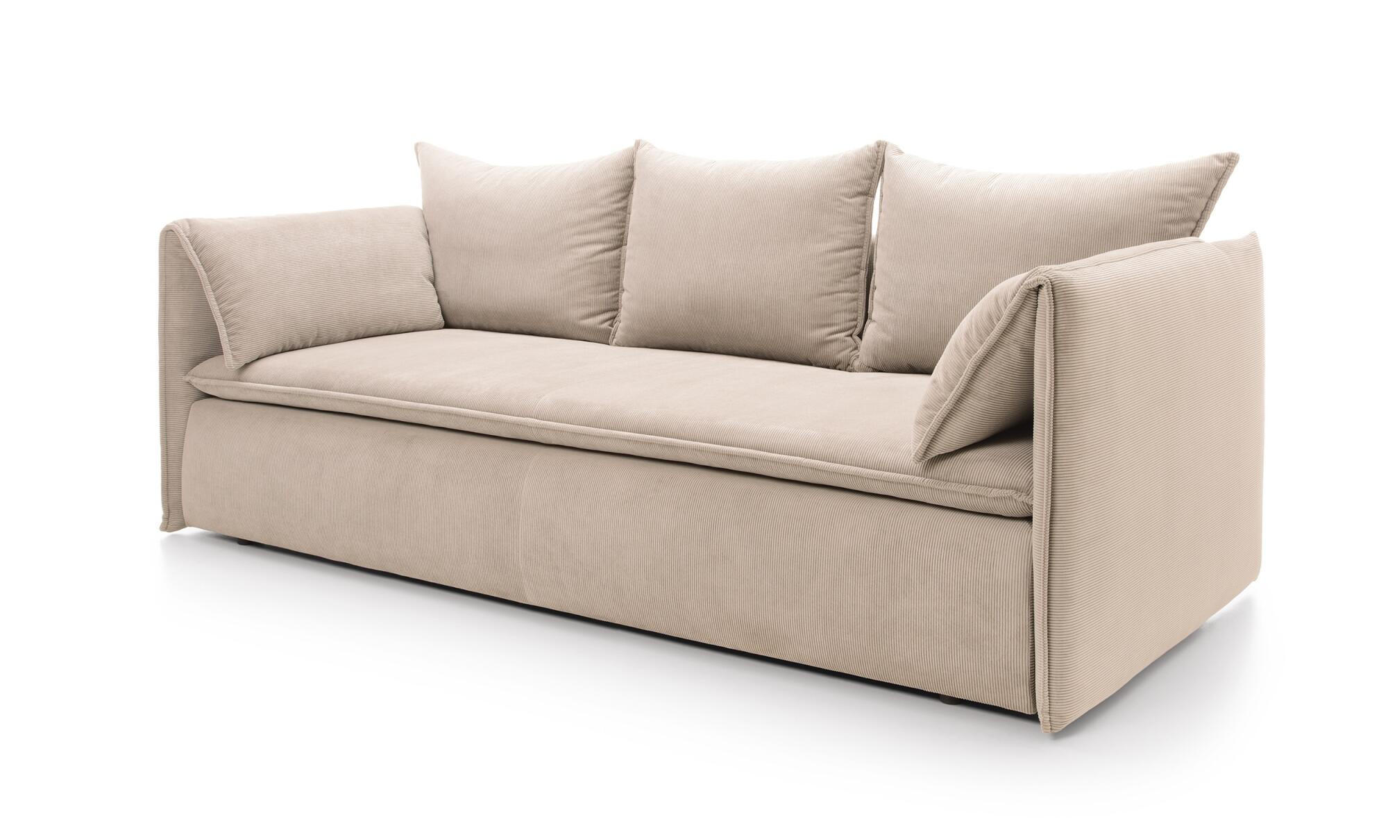 SOFA GOLD Beige 218x105x89 cm - Beige, Textil (218/89/105cm) - FURNLUX