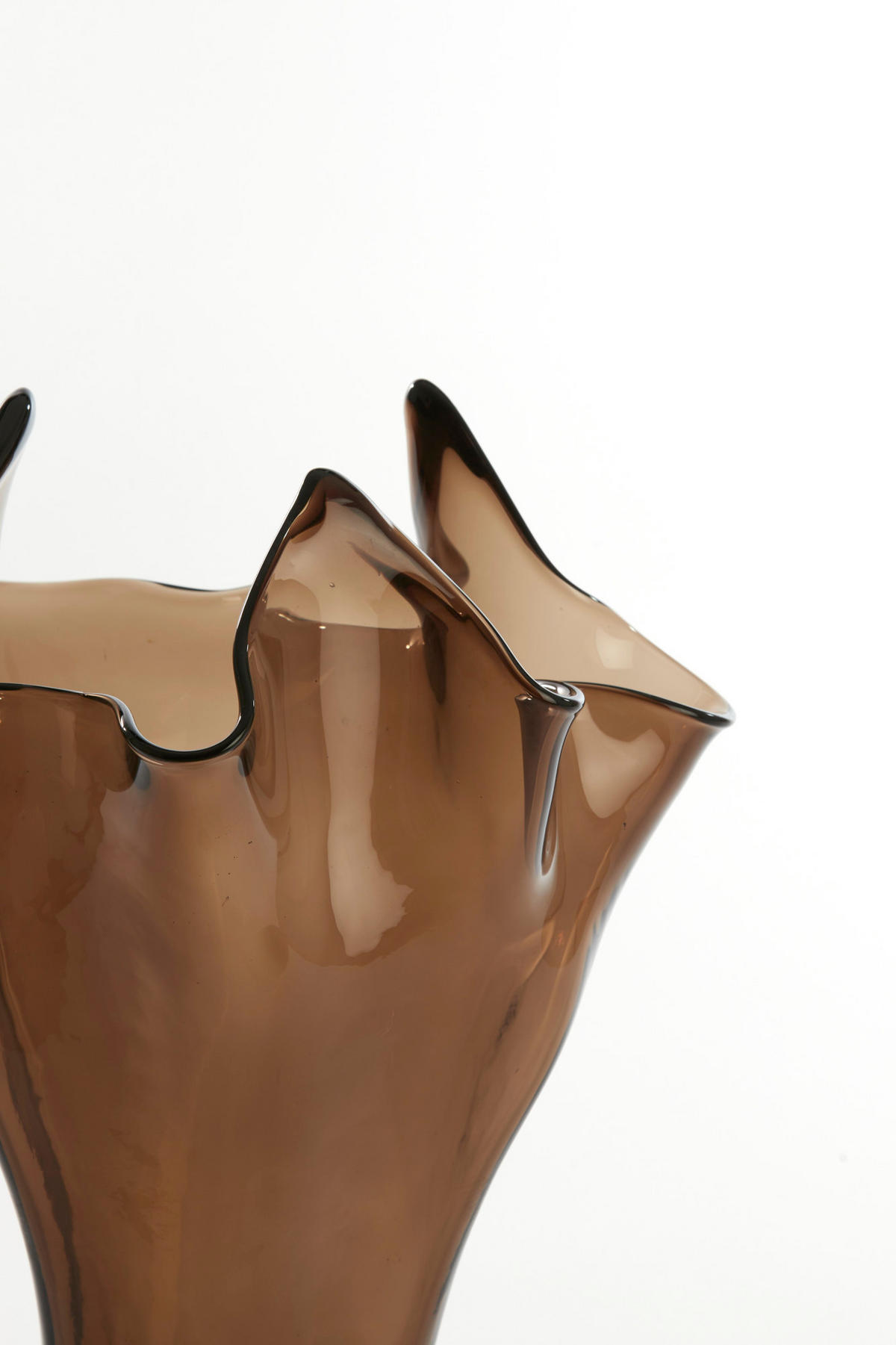 VASE Aiora Braun Ø31/46 cm - Dunkelbraun, Glas (31/46cm) - Light & Living
