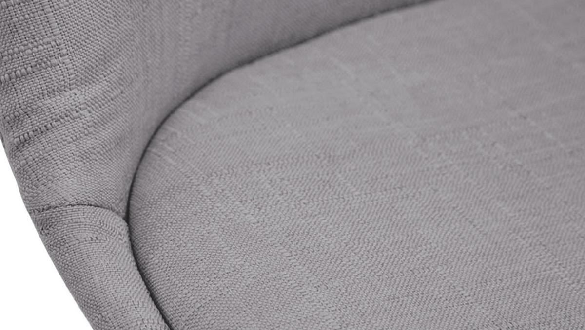 STUHL Stoff grau - Eukalyptusholzfarben/Grau, Holz/Textil (48/84/55cm) - CLP