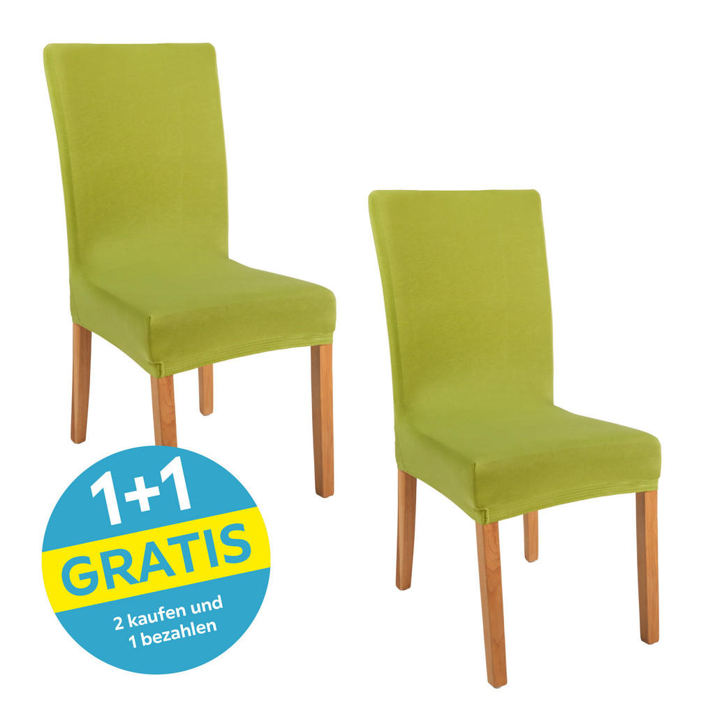 Stuhlhusse Adelisa Jersey Grün Lxbxh: 47x47x67 Cm Waschbar