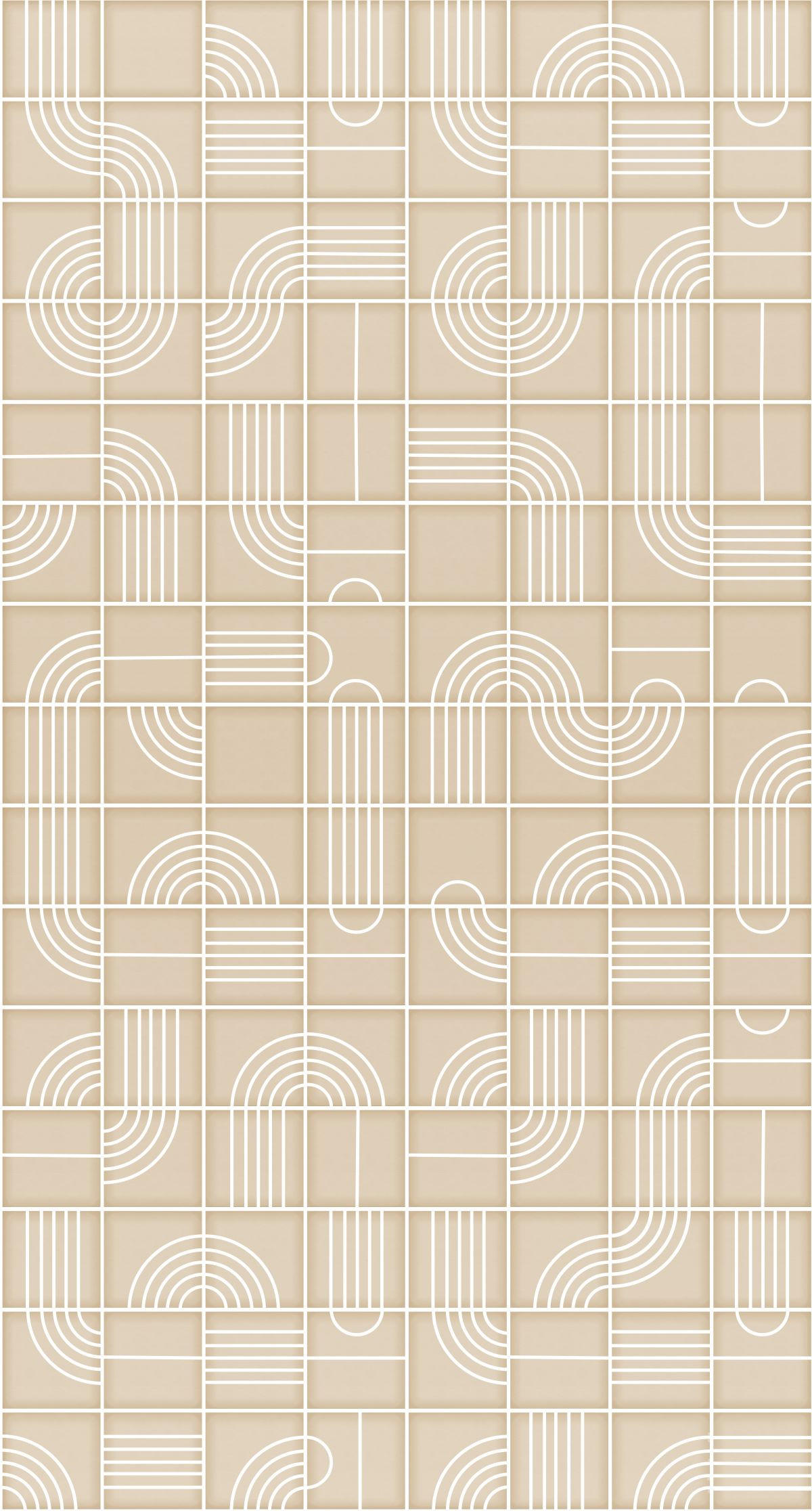 FOTOTAPETE 3D-Muster 150 x 279 cm - Beige, Papier (150/279cm) - ESTAhome