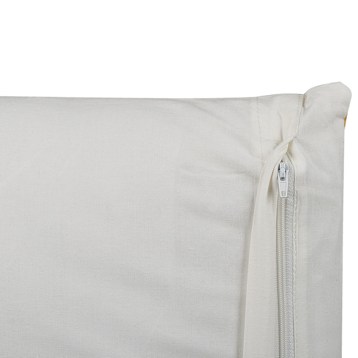 DEKOKISSEN 2er-Set Weiß 45/45 cm Calathea - Weiß, Naturmaterialien/Textil (45/45cm) - Beliani