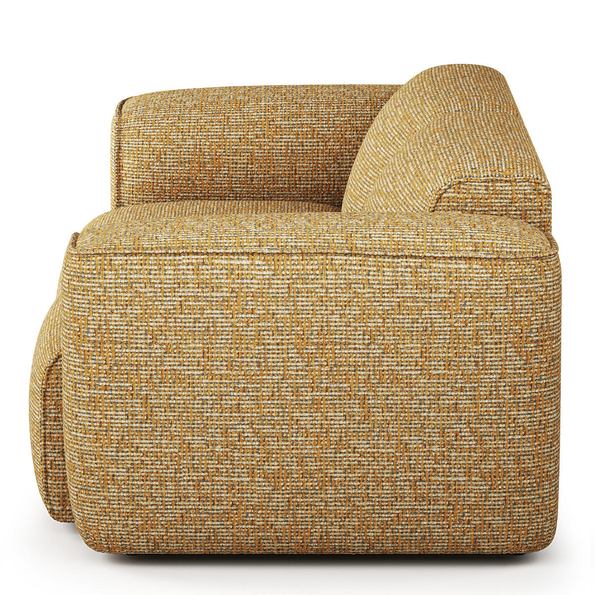 2-SITZER SOFA - Schwarz/Honig, Kunststoff/Textil (220/71/102cm) - home24