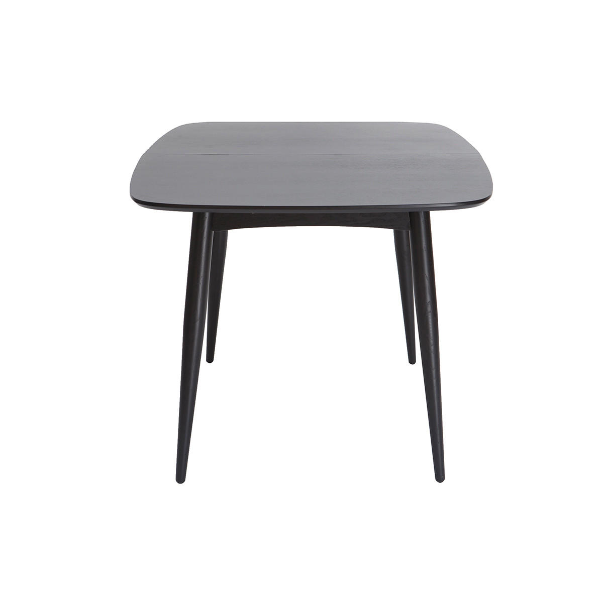 ESSTISCH Ausziehbar Schwarz L130-160 cm NORDECO - Schwarz, Holz (160/90/75.5cm) - Miliboo