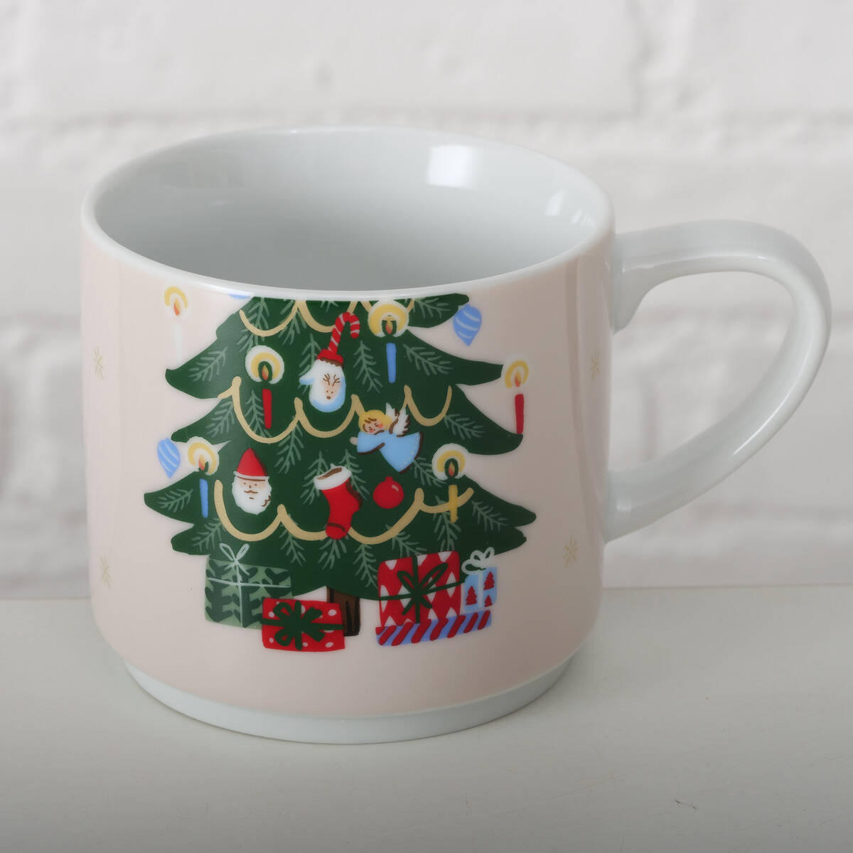 BECHER Hanna 340 ml 2er-Set - Beige, Keramik (340L) - Boltze Home