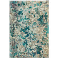 TEPPICH Moderner, flachgewebter für Wohn- und Schlafzimmer ETHERAL Blau 200 x 300 cm - Blau, Textil (200/300cm) - Novatrend