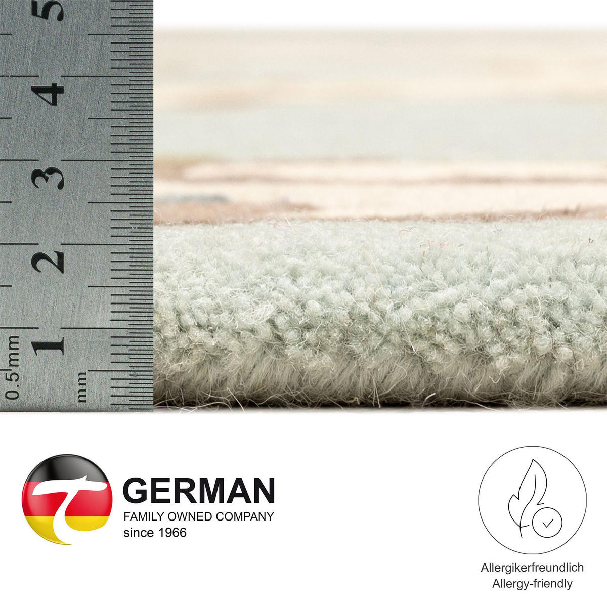 HANDTUFTTEPPICH Bloomingville 140x200 cm - Hellblau, Textil (140/200cm) - THEKO