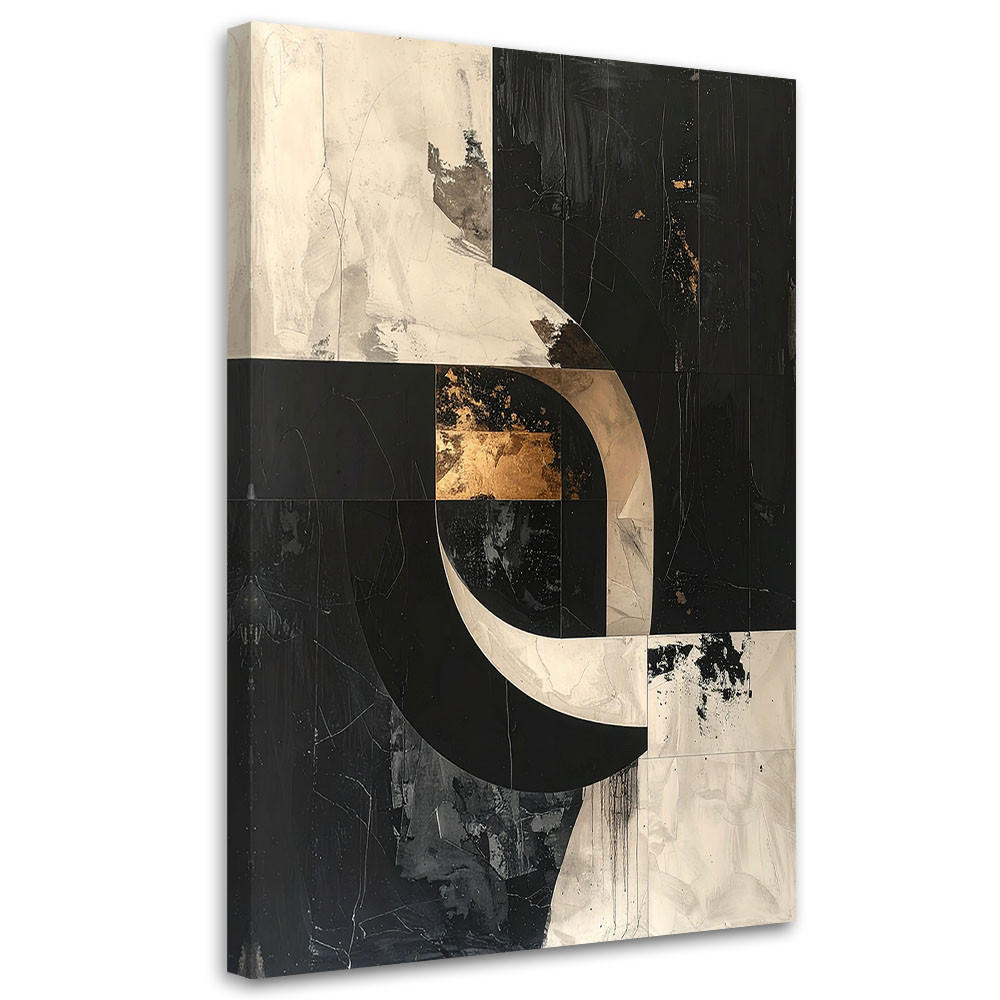 LEINWANDBILD Abstraktion 80x120cm - Schwarz, Textil (80/120cm) - Feeby