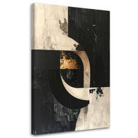 LEINWANDBILD Abstraktion 80x120cm - Schwarz, Textil (80/120cm) - Feeby