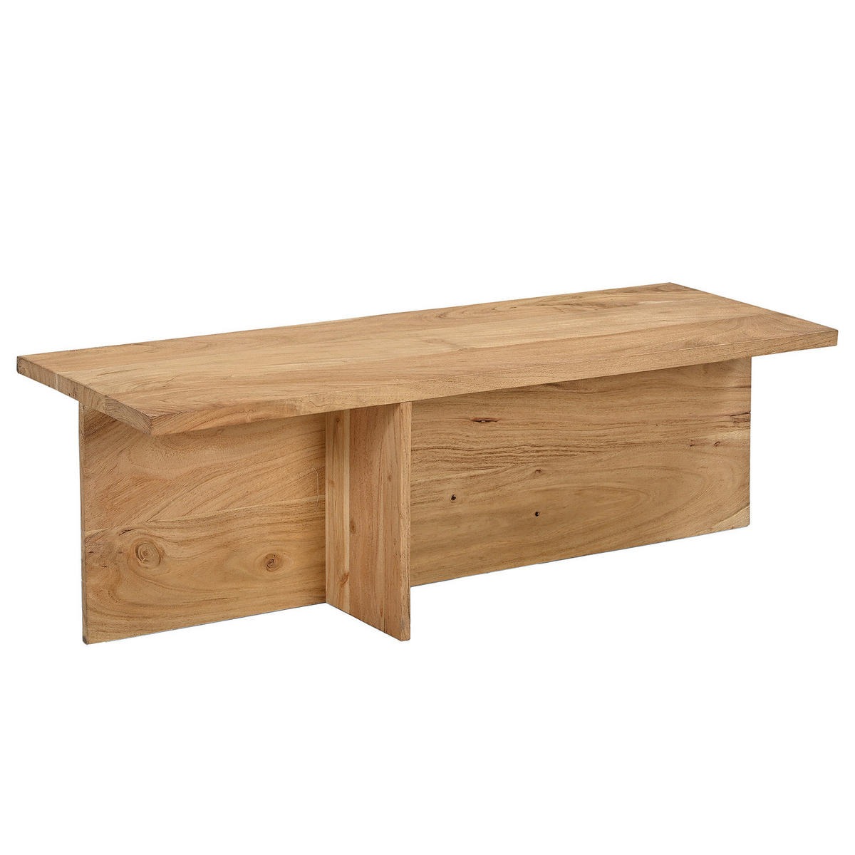 COUCHTISCH - Akazie massiv - Akaziefarben, Holz (40/110/35cm) - home24