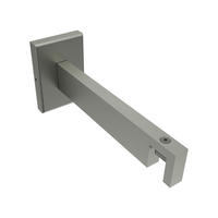 TRÄGER FÜR INNENLAUFSTANGEN 14x35 mm, Smartline 1-läufig lang, Edelstahl-Optik - Edelstahlfarben, Metall (14.5/6.5/4.5cm) - INTERDECO