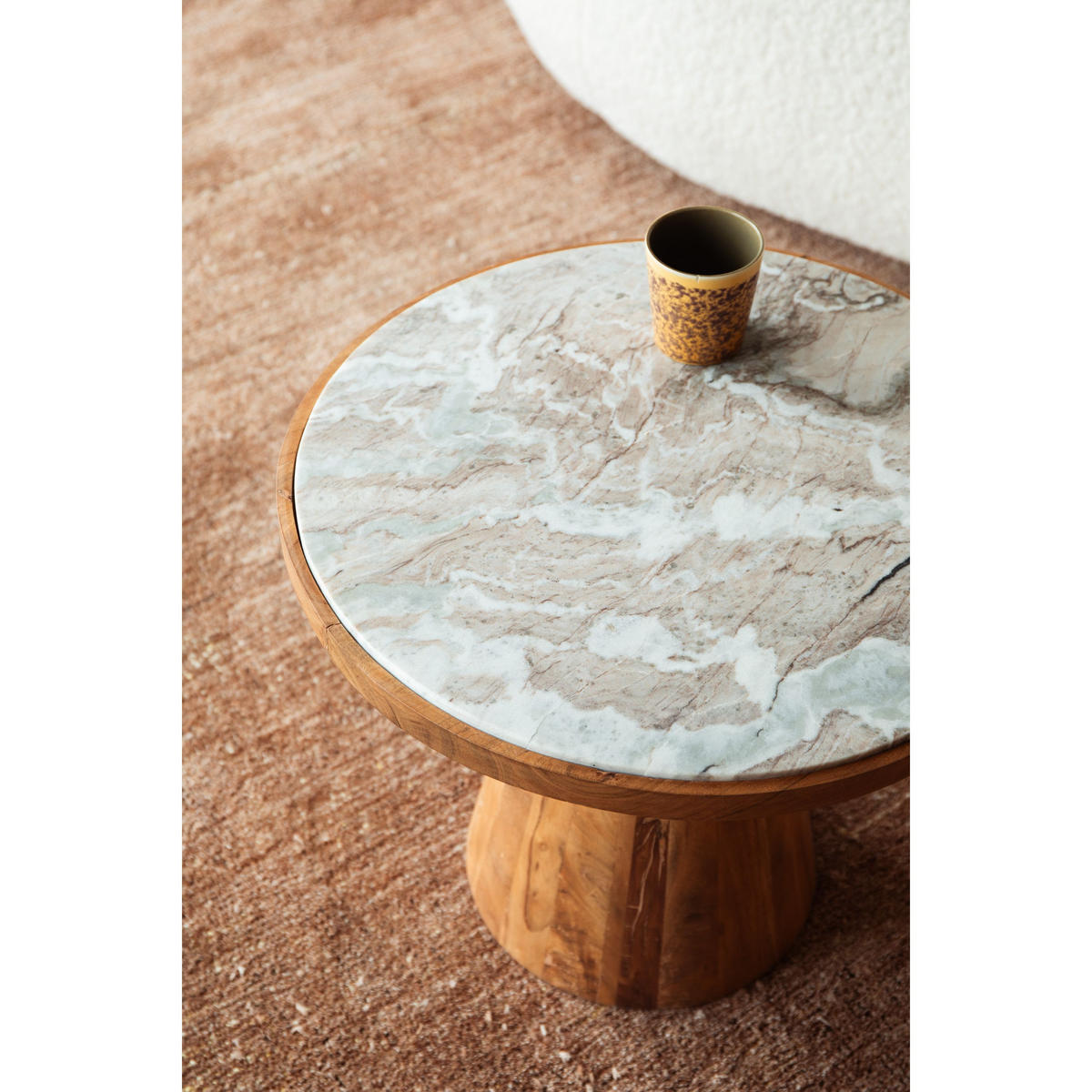COUCHTISCH Mees Rund 50 cm - Braun, Holz (50/50/40cm) - Housecraft Living