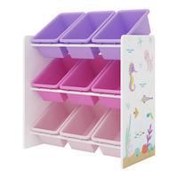 KINDERREGAL Muxía - Pink/Lila, Holzwerkstoff/Kunststoff (62/60/26.5cm) - [en.casa]