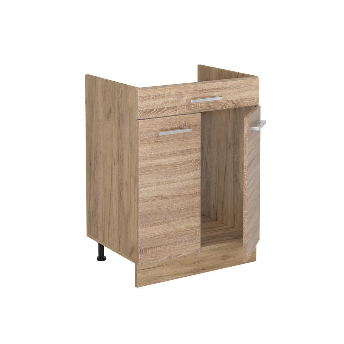 DULAP DE BAZĂ DE BUCĂTĂRIE R-Line, Sonoma/Stejar auriu, 60 cm cu sertar стільниця Мармур - stejar miere/stejar Sonoma, compozit lemnos (60/81.6/60cm) - Vicco