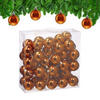 50XWEIHNACHTSKUGELN - Orange, Kunststoff (6/7/6cm) - Relaxdays