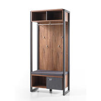 KOMPAKTGARDEROBE I12 Stirling Oak & Matera 90/202/45 cm - Eichefarben, Holzwerkstoff (90/202/45cm) - Livojo