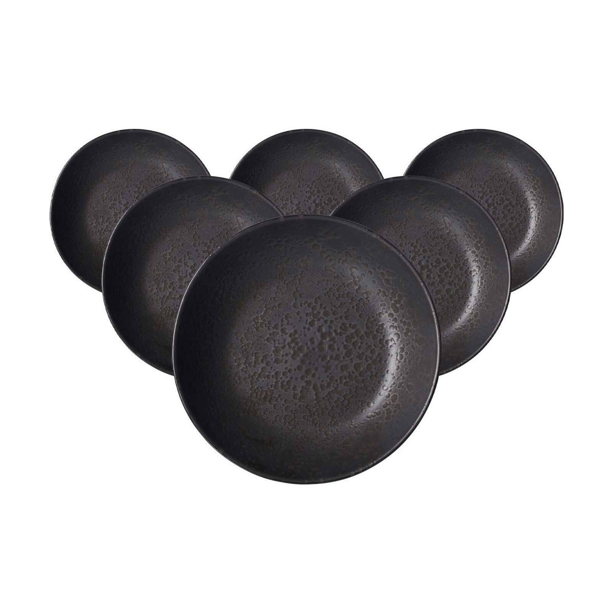 SUPPENSCHALE Kitwe Schwarz ø 20 cm 6er Set - Schwarz, Keramik (20cm) - Ritzenhoff Breker