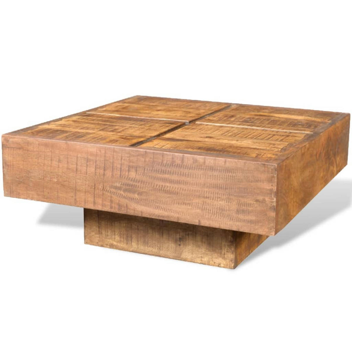 COUCHTISCH Braun Quadratisch Massivholz Mango - Braun, Holzwerkstoff (68/68/30cm) - furnicato