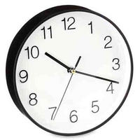 WANDUHR Leises Uhrwerk Ø 20 cm - Schwarz, Kunststoff (20/20/3.5cm) - Giftdecor
