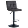 BARHOCKER Samt schwarz - Schwarz, Textil/Metall (46/94/47cm) - CLP