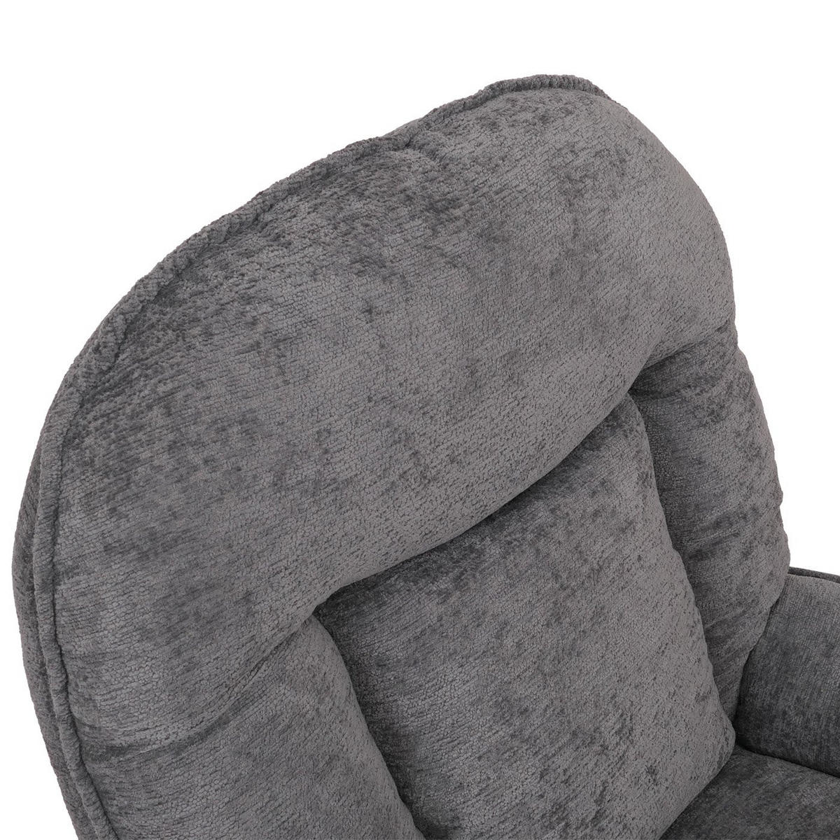 RELAXSESSEL MIT HOCKER Grau - Grau, Textil (80/96/90cm) - MCW