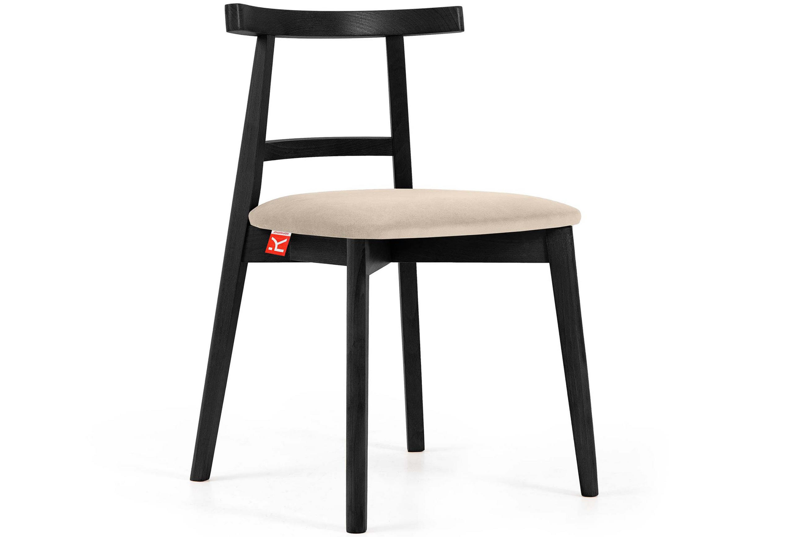ESSTISCHSTÜHLE LILIO 2 St Vintage, Creme / schwarz - Creme/Schwarz, Holz/Textil (47/76/45cm) - KONSIMO®