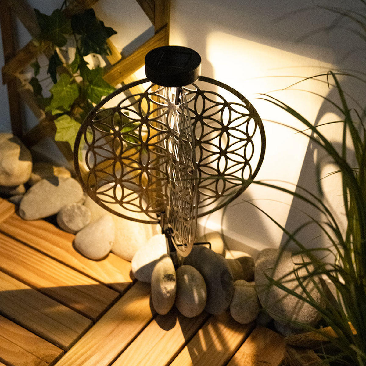 LED AUSSENLEUCHTE Metall Silber Antik - Silberfarben, Metall (20/20/31cm) - Globo Lighting