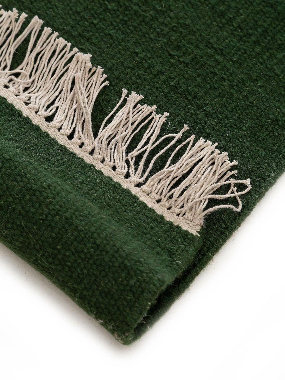 WOLLTEPPICH Liv Dunkelgrün 60x100 cm - Dunkelgrün, Textil (60/100cm) - benuta Pop