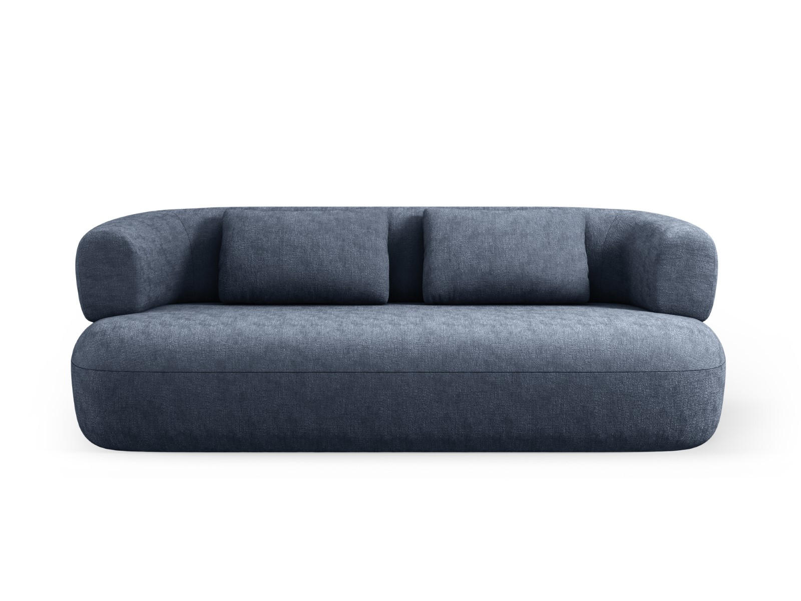 SOFA Jenny aus Chenille-Stoff dunkelblau 3 Sitzplätze - Dunkelblau, Textil (90/73/178cm) - Micadoni