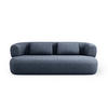 SOFA Jenny aus Chenille-Stoff dunkelblau 3 Sitzplätze - Dunkelblau, Textil (90/73/178cm) - Micadoni