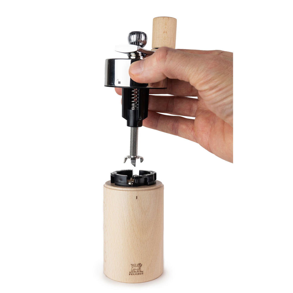 MUSKATMÜHLE Isen 15cm Buchenholz Natur Stahlmahlwerk - Braun, Holz (5.4/15/5.4cm) - PEUGEOT