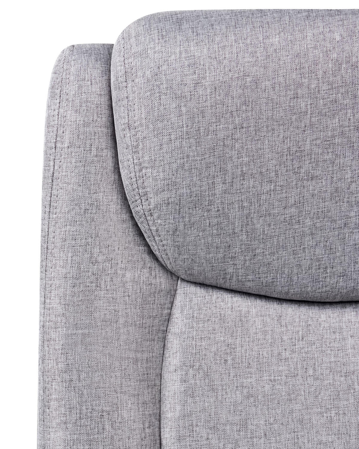 CHEFSESSEL Leinen Grau Graceful - Grau, Textil (70/119/70cm) - Beliani