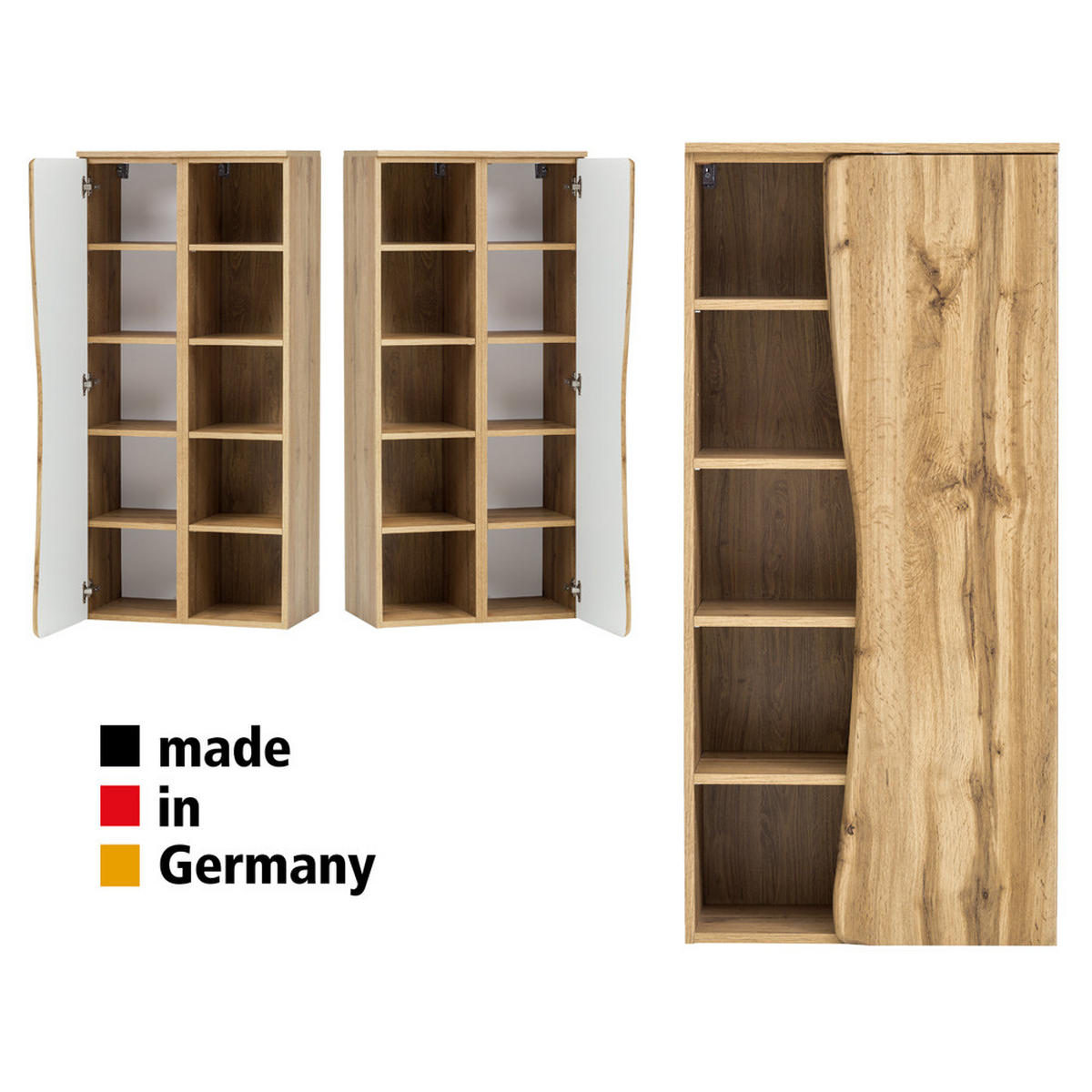BADMÖBEL-SET 7-TLG. Kahla-03 - Braun, Holzwerkstoff (221/200/52cm) - Lomado