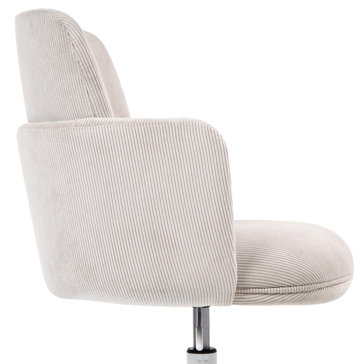 BÜROSTUHL Cord Hellbeige Dryden - Beige, Textil (60/84/60cm) - Beliani