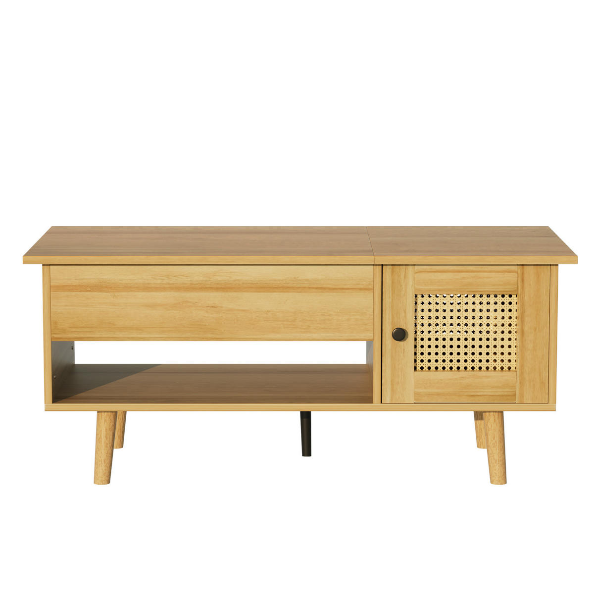 COUCHTISCH aus Spanplatte 103x50x46/60 cm in Naturfarben mit Liftfunktion - Naturfarben, Holzwerkstoff (103/50/60cm) - Modfu