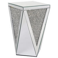 BEISTELLTISCH Silber verspiegelt Luxey - Silberfarben, Glas (30/30/51cm) - Beliani