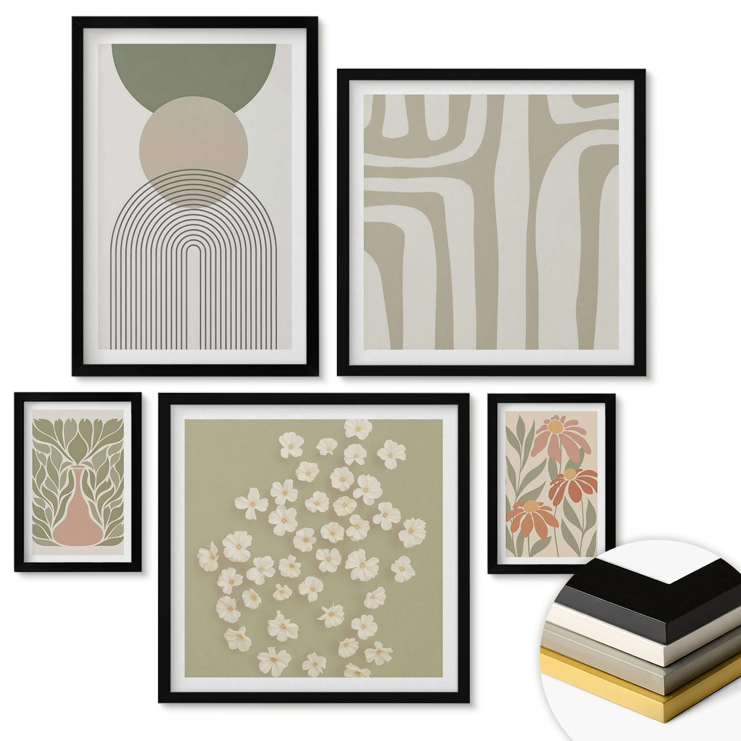 ArtPrintCave Wandbilder Schwarz 40x60 cm