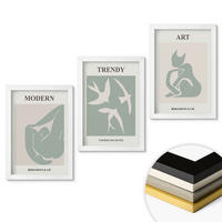 WANDBILDER 3er-Set - 20x30 cm Weißer Rahmen - Matisse abstrakte Figuren - Weiß, Kunststoff (20/30cm) - ArtPrintCave