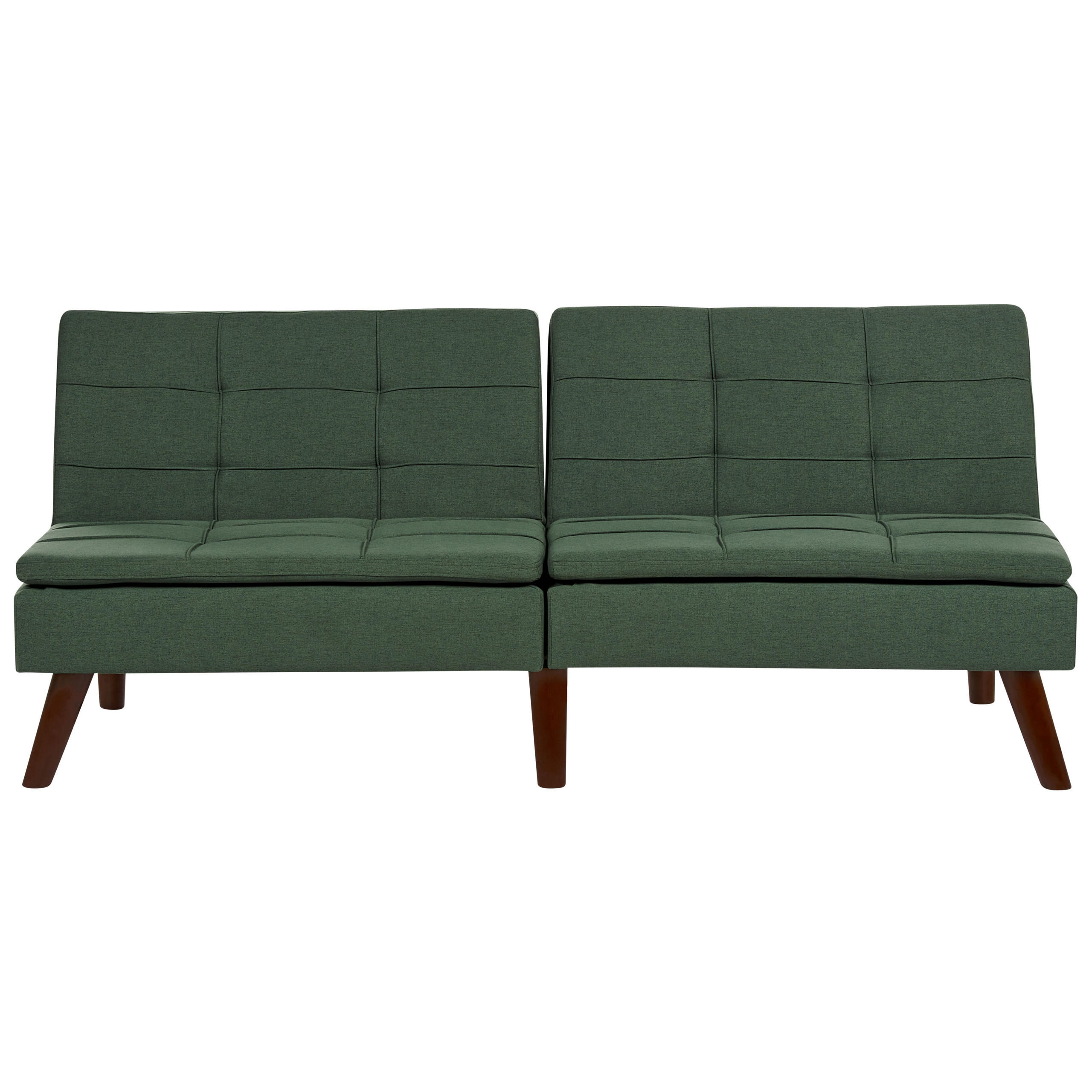 3-SITZER-SCHLAFSOFA dunkelgrün/dunkelbraun Ronne - Dunkelbraun/Grün, Textil (180/76/83cm) - Beliani