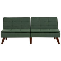 3-SITZER-SCHLAFSOFA dunkelgrün/dunkelbraun Ronne - Dunkelbraun/Grün, Textil (180/76/83cm) - Beliani