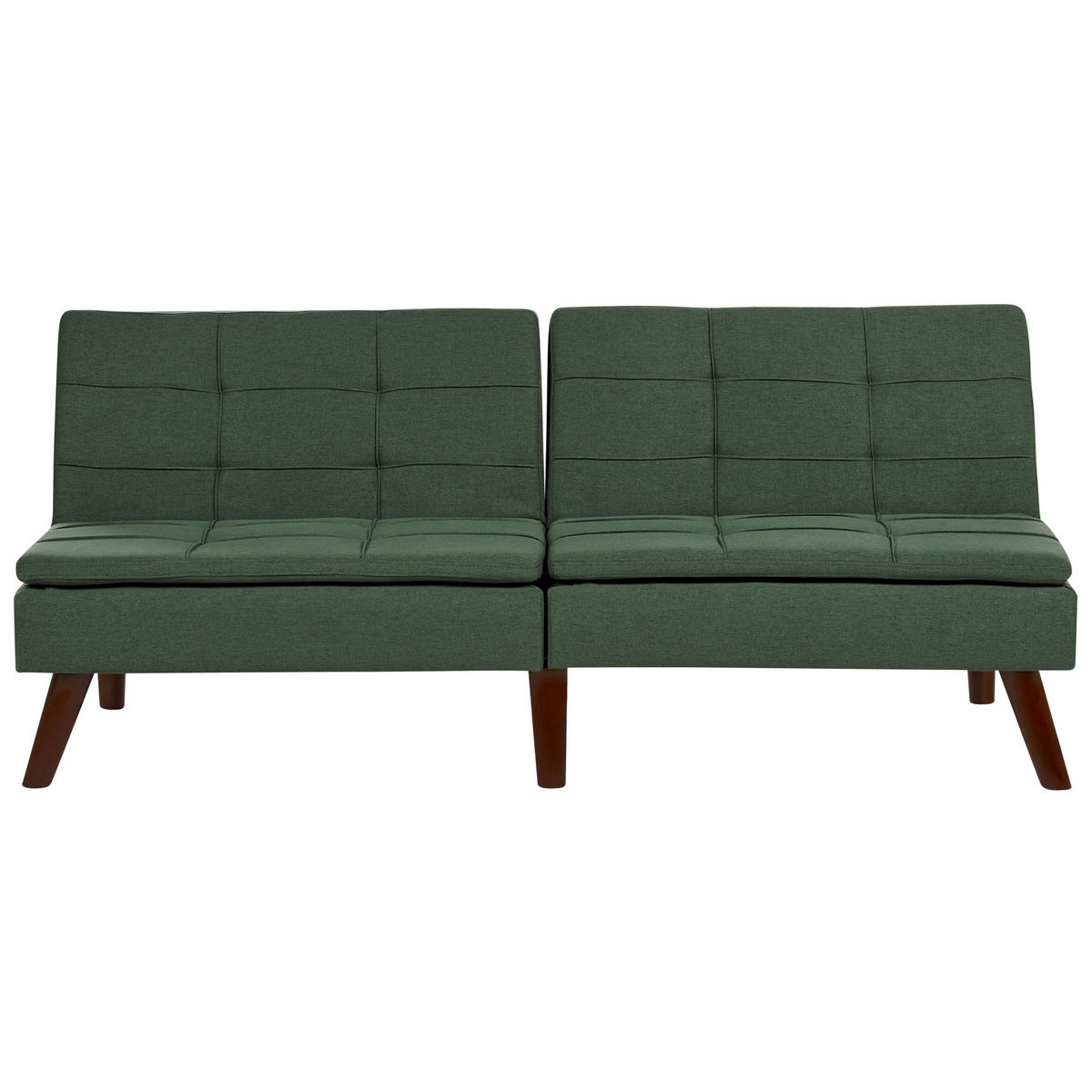 3-SITZER-SCHLAFSOFA dunkelgrün/dunkelbraun Ronne - Dunkelbraun/Grün, Textil (180/76/83cm) - Beliani