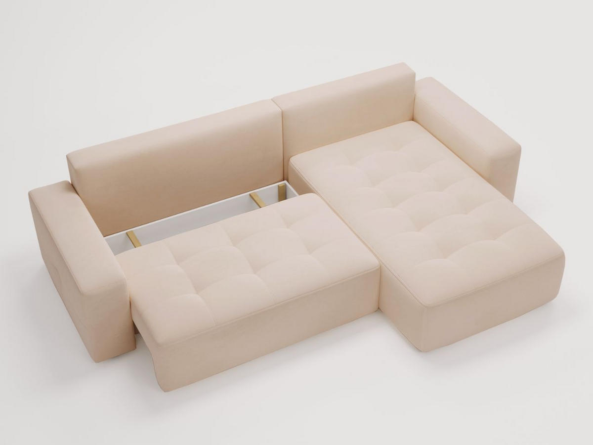 ECKSOFA Portland Beige Rechts - Beige, Holz/Kunststoff (250/165cm) - Graingold