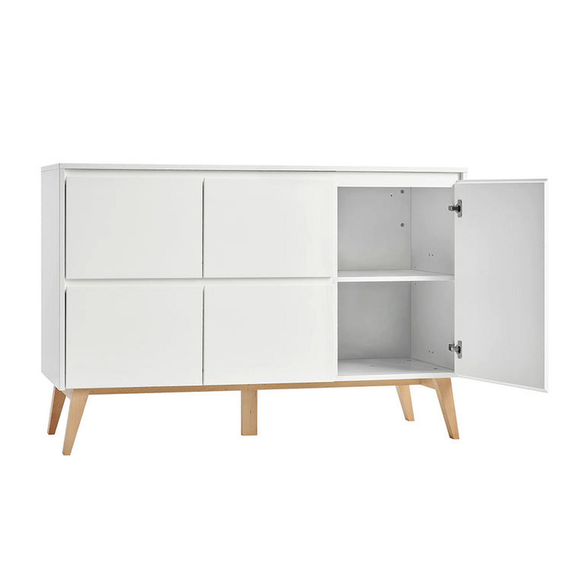 DJEČJA KOMODA Bijelo i drvo - bijela, drvni materijal (149/92/52cm) - Petits-meubles