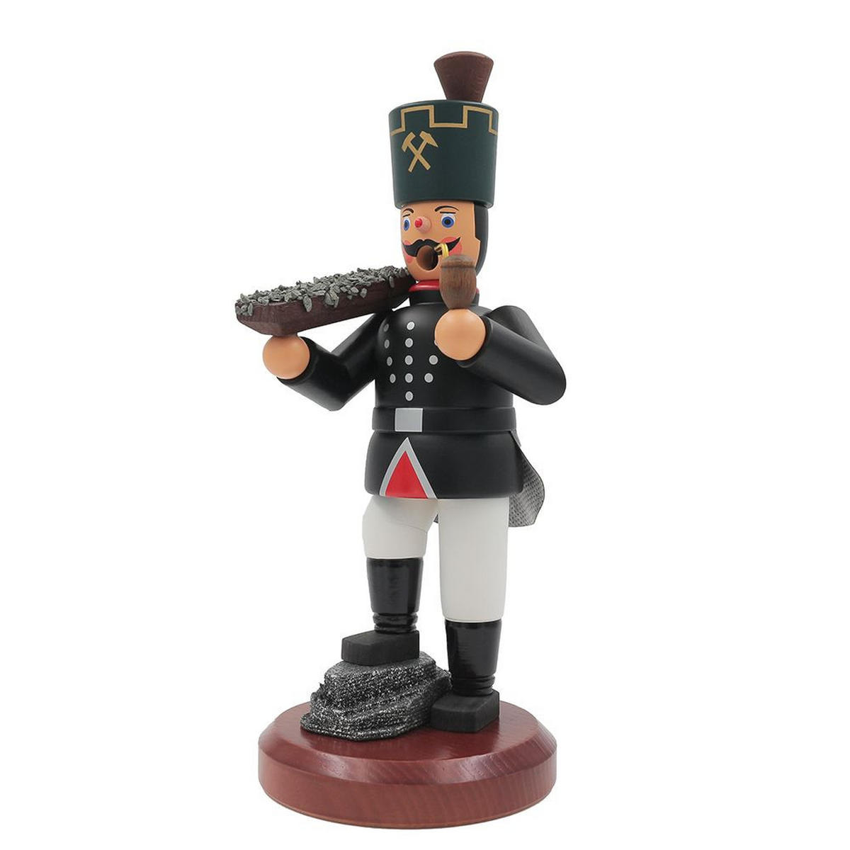 RÄUCHERMANN Bergmann mit Erzbrett 22 cm - Schwarz, Holz (10/22/10cm)