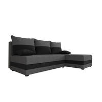 ECKSOFA HEWLET L Sawana 05+14 Rechts mit Schlaffunktion - Dunkelgrau, Textil (200/140cm) - Bedante