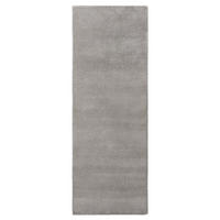 WOLLTEPPICH-LÄUFER Bent Grau 80x250 cm - Grau, Textil (80/250cm) - benuta Nest