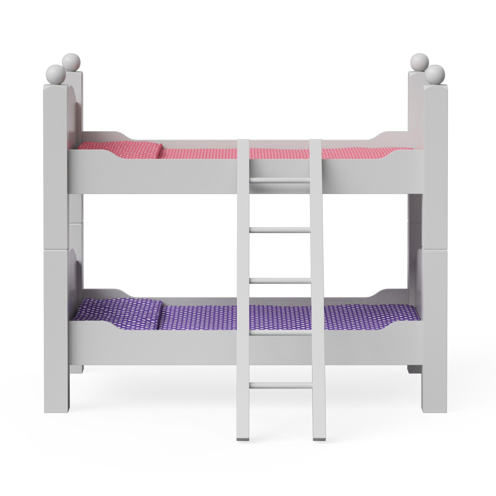Teamson Kids Puppenbett, Weiß 27x44x51 cm