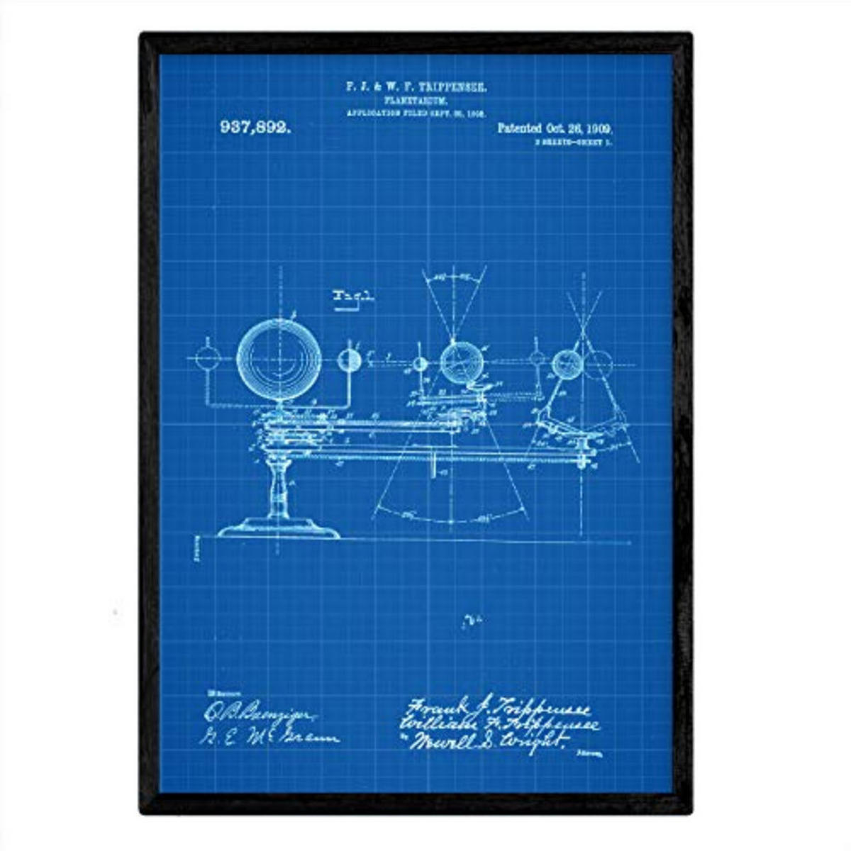 POSTER Planetarium Patent A3 Rahmenlos - Klar, Papier (29.7/5/42cm) - Nacnic
