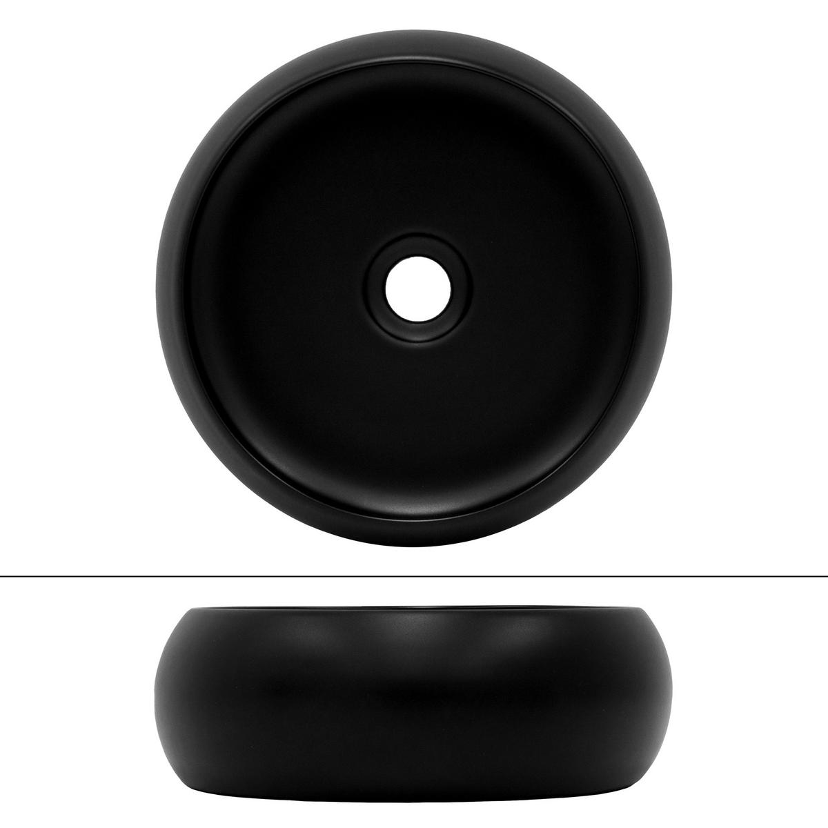WASCHBECKEN - Schwarz, Keramik (35/30/35cm) - ML-DESIGN